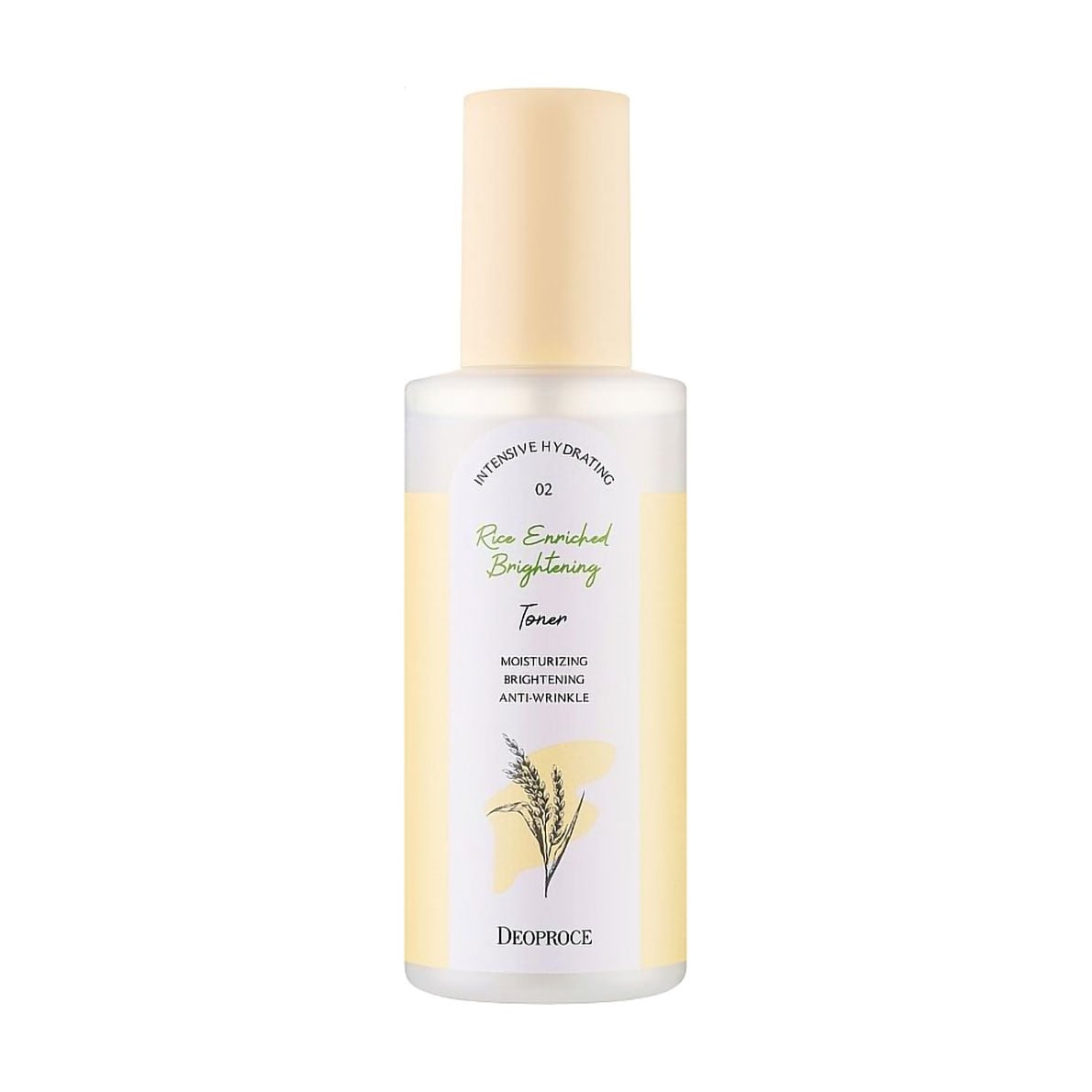 Освітлювальний тонер для обличчя Deoproce Rice Enriched Brightening Toner з екстрактом рису, 200 мл